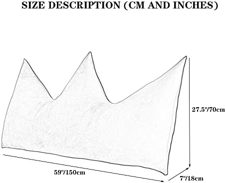 ZZYK Large Velvet Wedge Pillow Reading Support Cushion