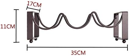 Stackable Metal Wine Rack Set of 2 35x17x11cm Black