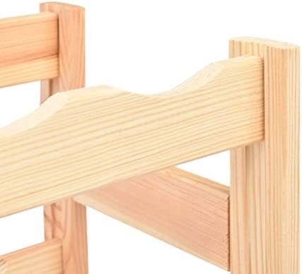 BIGBARLEY 20-Bottle Wine Rack Table with Pinewood Design