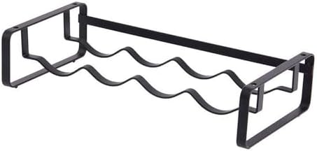 Wine Rack Freestanding Floor Metal Black