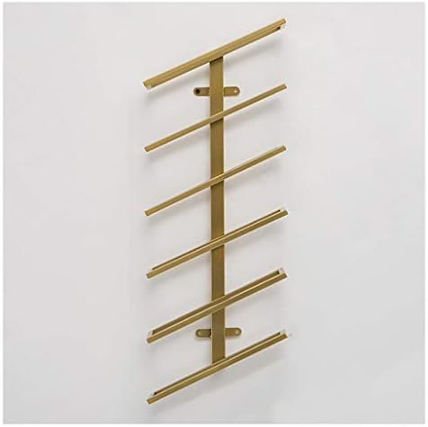 Suuim Wall Mounted Wine Rack 6 Bottles Durable Metal Holder