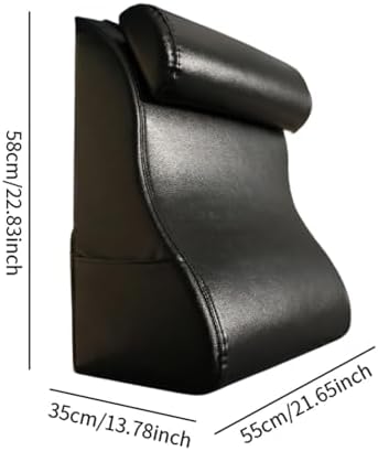 Ioensy Headboard Pillow for Neck and Lumbar Support Black 1