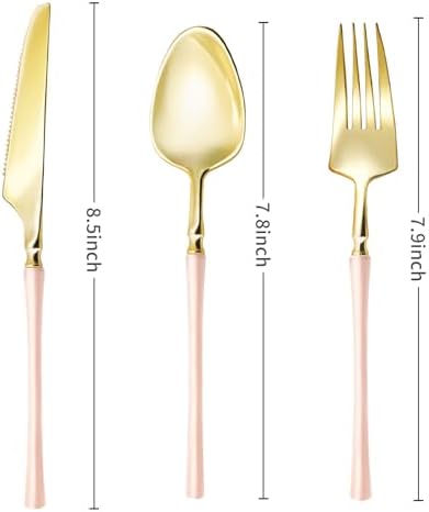 Lullaby 90pcs Gold Plastic Cutlery Set