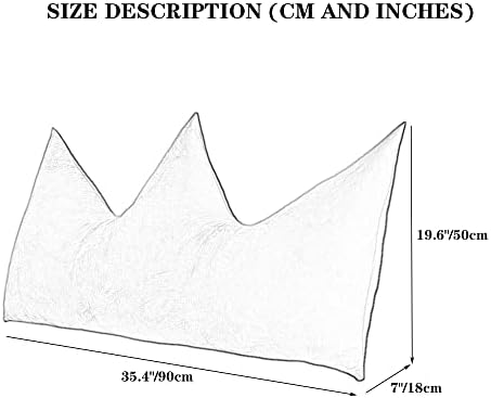 ZZYK King Headboard Cushion 354 Extra-Large Reading Pillow