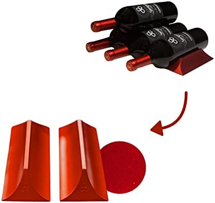 Tiny Elegant Flexible Wine Rack - Romantic Red