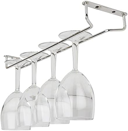 Chrome Wine Glass Rack for Home Restaurant and Bar