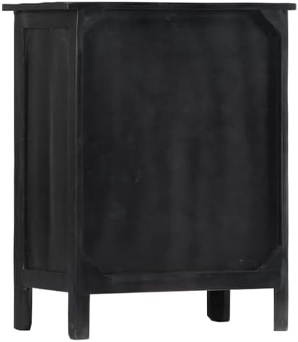 YAFF Black Wine Rack 22x138x295 Solid Mango Wood