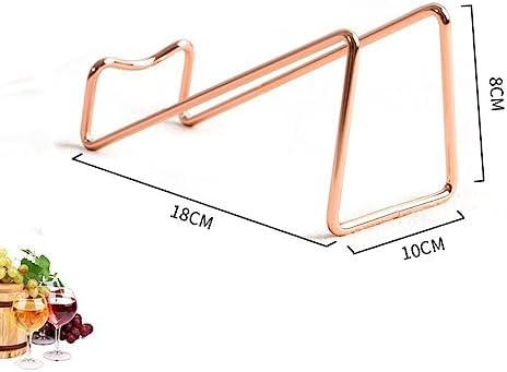 OWKAY Simple Z Shaped Wine Rack Rose Gold