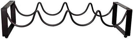 Abcsea 45cm Wavy Brown 4-Bottle Freestanding Wine Rack