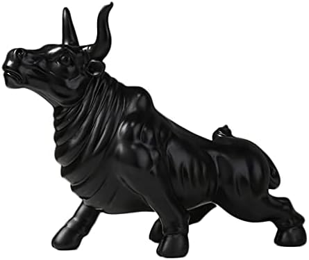 YYDS Wine Rack Resin Cow Decor Black