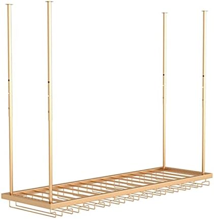 Ceiling Wine Glass Holder with Adjustable Stemware Rack