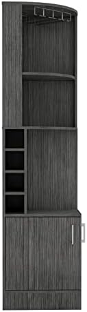 Extra Large Capacity Wine Cabinet with Double Doors and 8 Shelves