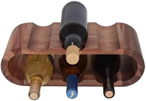 NIBHZ Double-Layer Bamboo Wine Rack for Home Kitchen