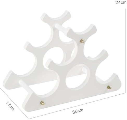 NumRise 6 Bottle Countertop Wine Rack White