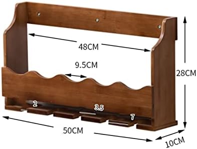 Wall-Mounted Wine Glass Holder with Solid Wood Design 1