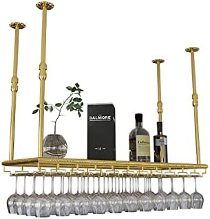 ULAINE Metal Wine Rack with Adjustable Height Gold 100cm