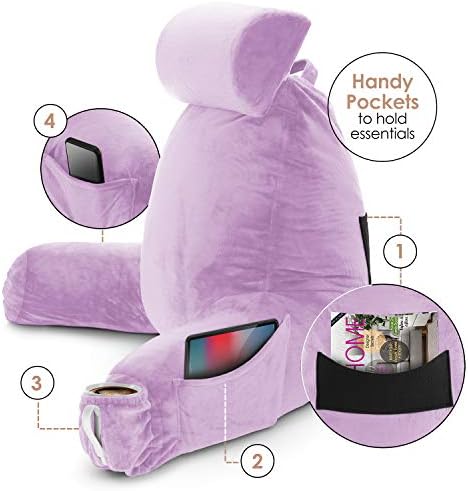 Clara Clark Reading Pillow with Memory Foam and 2 Support Pillows