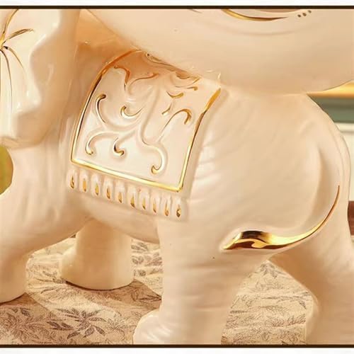 Stylish Tabletop Wine Rack with Gold Gilding Elephant Design