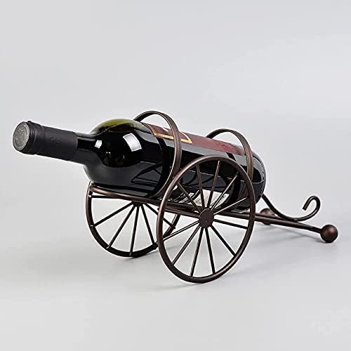 GAXQFEI Retro Cannon Metal Wine Rack Decor