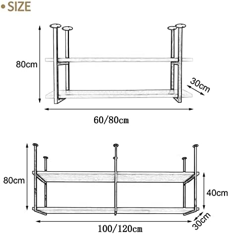 Hanging Wine Glass Rack - 2-In-1 Design Wall-Mounted Storage