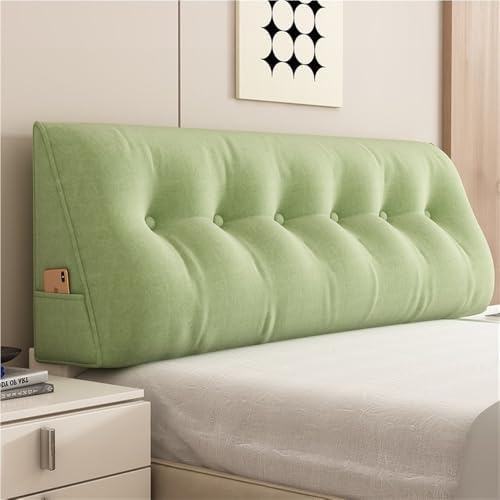 Triangle Wedge Headboard Pillow with Side Pockets - Black 394in