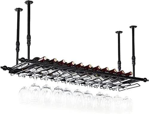 IOCCIOBB Metal Black Wine Rack with Adjustable Holder