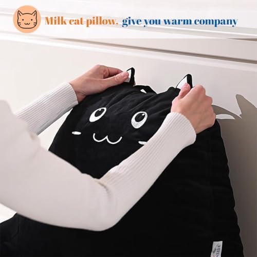 SUNSIDE Kitty Reading Pillow with Memory Foam and Zipper Cover