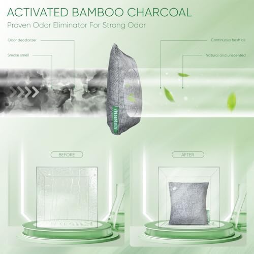 Innmily Activated Charcoal Odor Absorber 10 Pack with Hooks