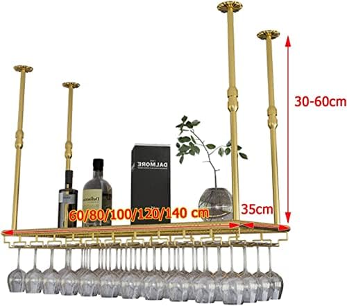 IOCCIOBB Wall-Mounted Wine Rack with Adjustable Hangers - Red 100x30cm