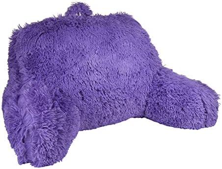 Klear Vu Shaggy Reading Pillow - Purple Rain