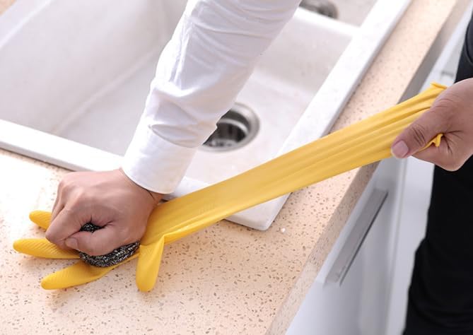 ASEANAO Durable Anti-Slip Latex Gloves for Household Use