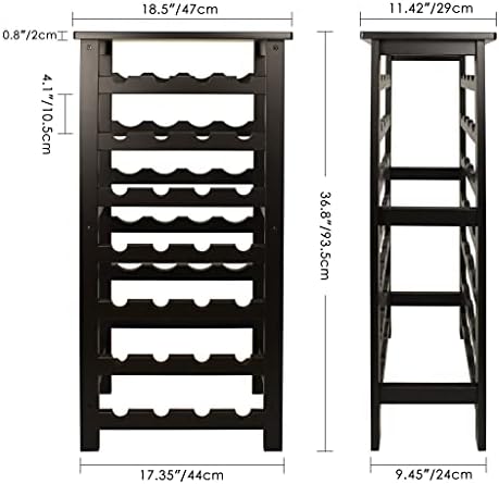 SMIBUY 28 Bottles 7-Tier Bamboo Wine Rack with Table Top