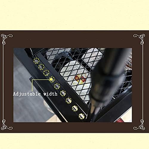 Hanging Wine Shelf with Glass Holder Adjustable Metal Wine Rack Storage 120cm