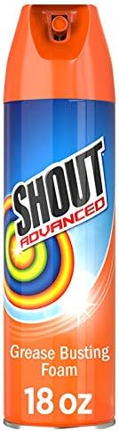 Shout Advanced Grease Busting Foam Stain Remover 18oz Can