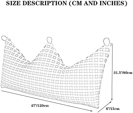ZZYK Velvet Headboard Pillow 47 Extra Large