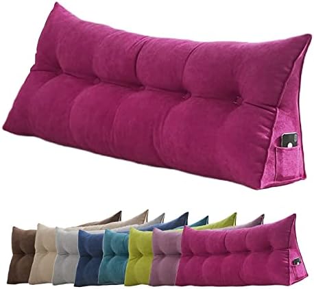 HOFFTI Backrest Cushion Triangular Pillow 150cm Fuchsia Headboard Pillow for Daybed Bed