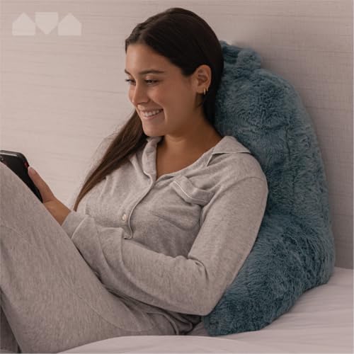 Milliard Reading Pillow with Faux Fur and Memory Foam