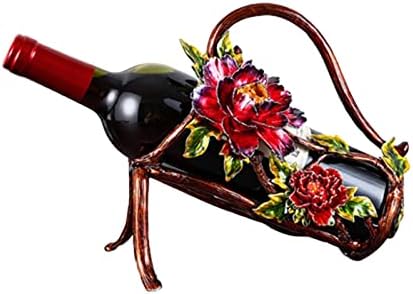 JUSHZ Tabletop Wine Rack with Hand Painted Enamel