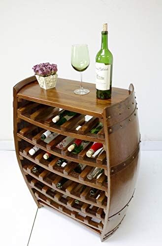 MGP Reclaimed Oak Wine Rack with Teak Counter