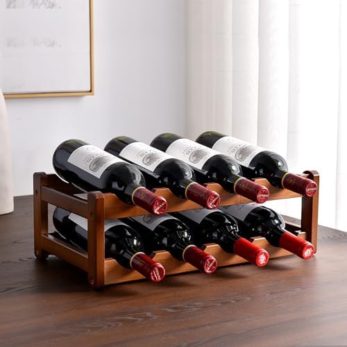 Bamboo Wine Rack Floor Storage Holder for Cellars and Bars