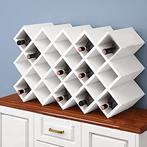KINTEOK Wooden Geometric Wine Bottle Rack 1