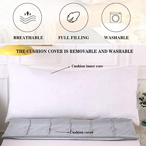 ZZYK Solid Color Reading Pillow Khaki 47 Inch