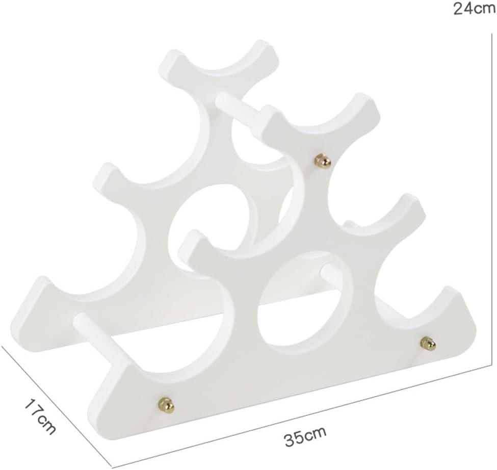 NumRise 6 Bottle Countertop Wine Rack White