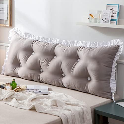 ZZYK Rectangular Headboard Reading Pillow with Removable Cover 47 inch Grey
