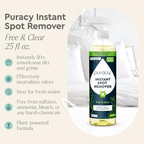 Puracy 25oz Instant Stain Remover - Car Carpet Cleaner