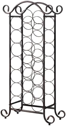 KB Designs Floor Wine Rack Organizer in Brushed Copper