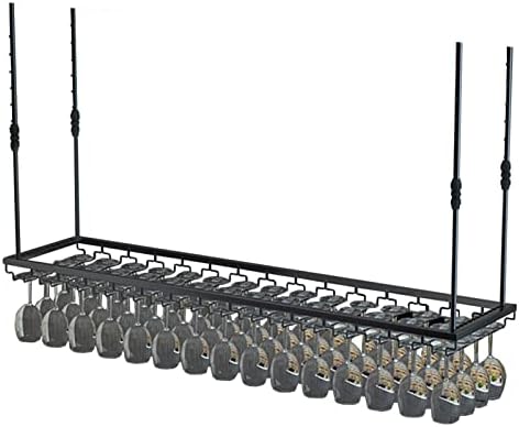 Suuim Adjustable Wine Glass Holder Black 60x35cm