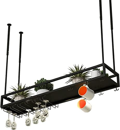 IOCCIOBB Wall-Mounted Wine Holder Black Iron Rack