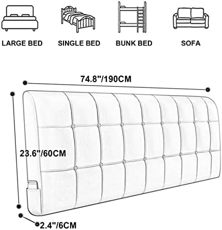 Leather Headboard Pillow King Size for Home Bedroom