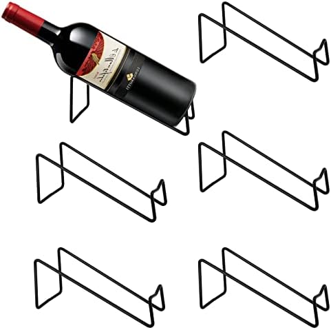 Akamino 6PCS Modern Black Wine Rack